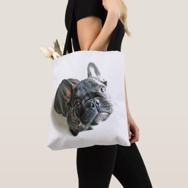 A Cute French Bulldog Puppy Tote Bag