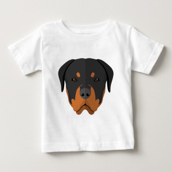 Adorable Rottweiler Cartoon Baby T-Shirt