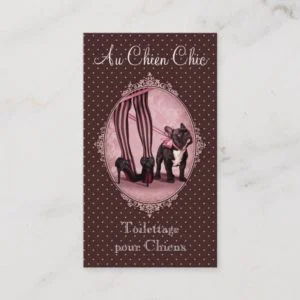 Attached to my French Bulldog Business Card