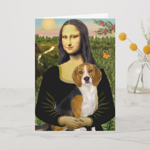 Beagle 7 - Mona Lisa Card