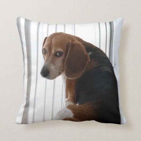 beagle attitude throw pillow