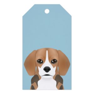 Beagle cartoon gift tags