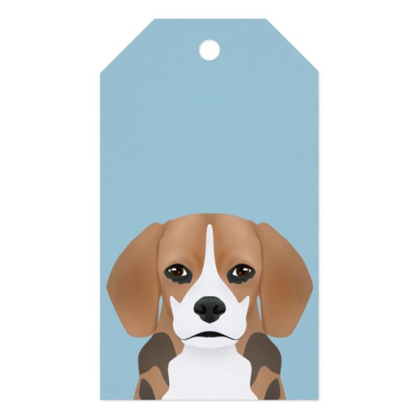 Beagle cartoon gift tags