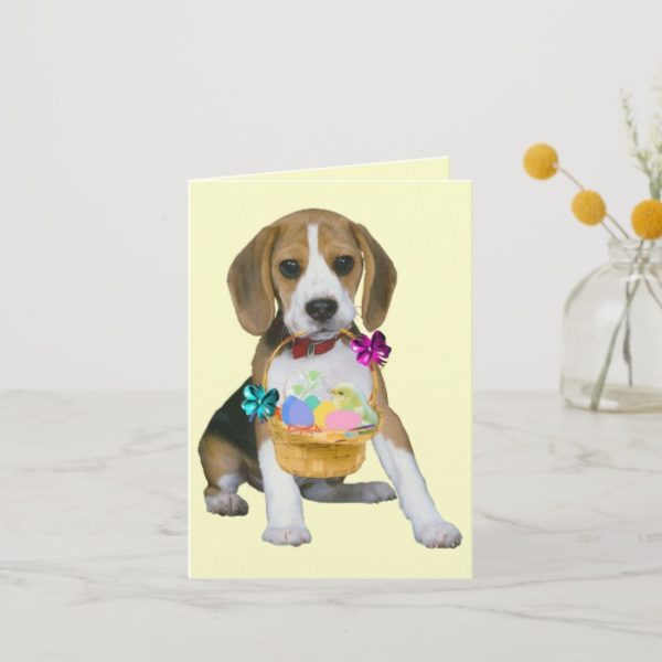 Beagle Easter - Customized Holiday Card
