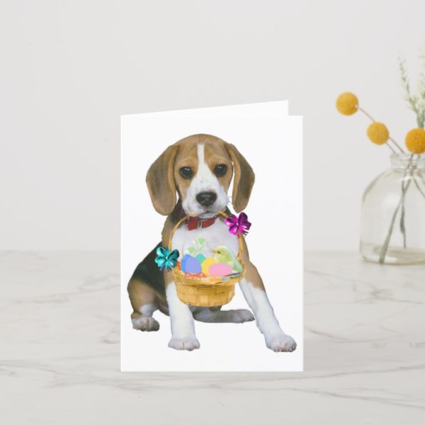 Beagle Easter Holiday Card