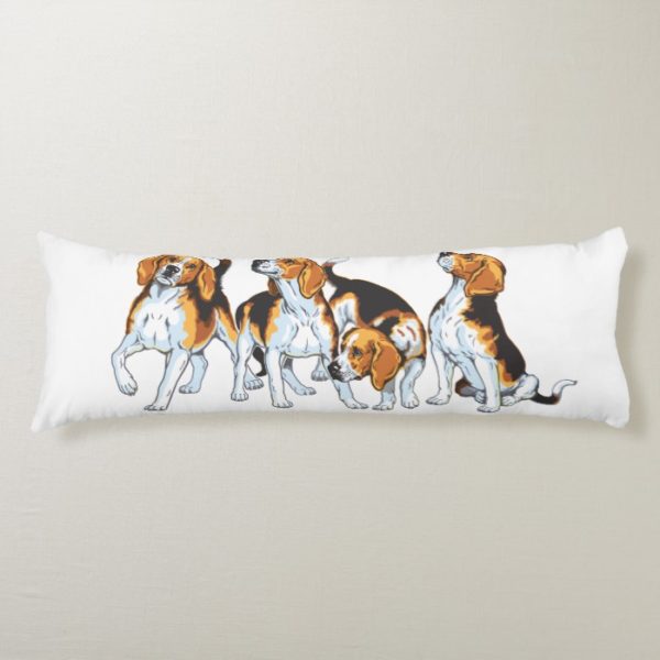 beagle hound body pillow