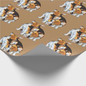 beagle hound wrapping paper