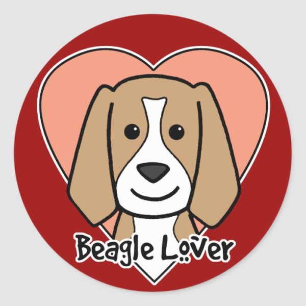 Beagle Lover Classic Round Sticker