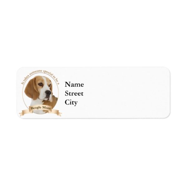 Beagle Mom Return Address Label
