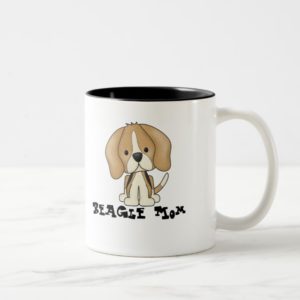 Beagle Mom Two-Tone Coffee Mug
