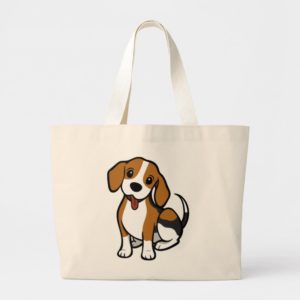 Beagle Puppy Dog Cartoon Love Beagles Large Tote Bag