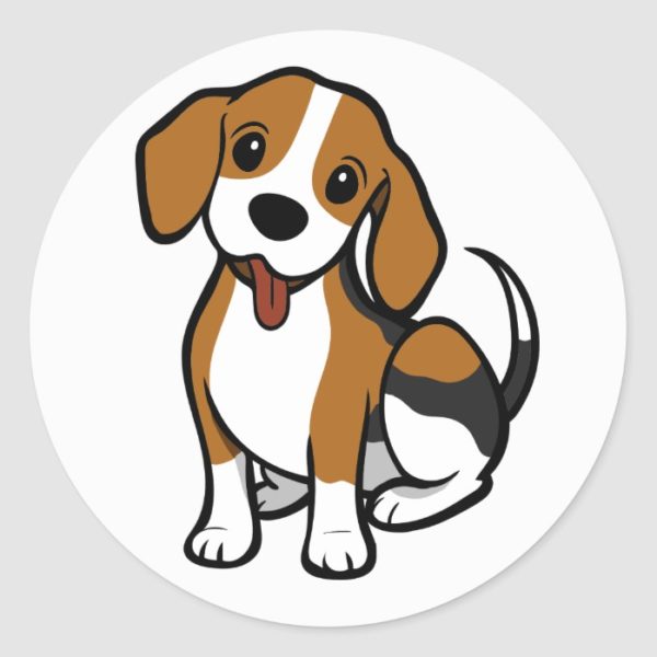 Beagle Puppy Dog Cartoon - Love Beagles Stickers