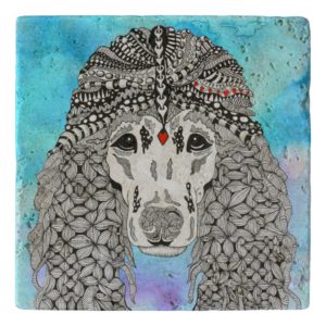 Beautiful and Colorful Poodle Trivet