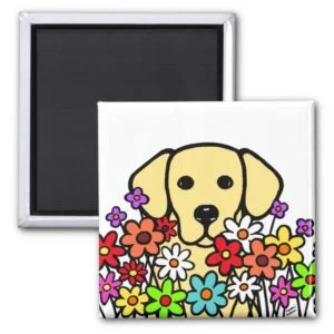 Beautiful Soul Yellow Labrador Illustration Magnet