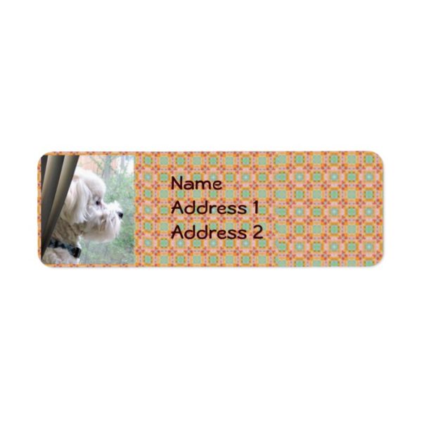 bichon poodle return address labels