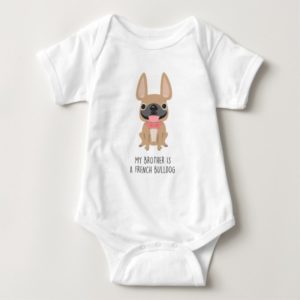 Big Brother Frenchie - Fawn by French Bulldog Love Baby Bodysuit