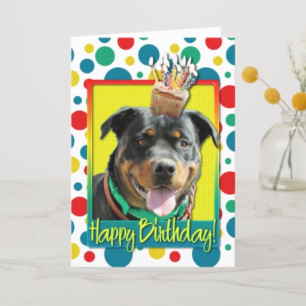 Birthday Cupcake - Rottweiler - SambaParTi Card