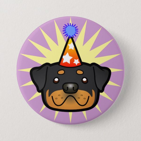 Birthday Rottweiler Button