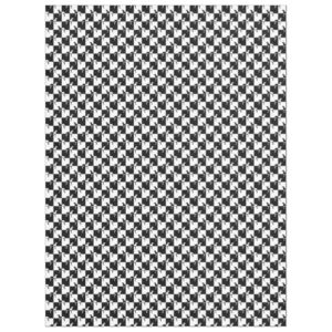Black and White Checkerboard Weimaraner Fleece Blanket