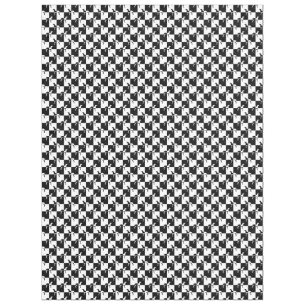 Black and White Checkerboard Weimaraner Fleece Blanket