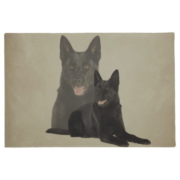 Black German Shepherd Dog - GSD Doormat