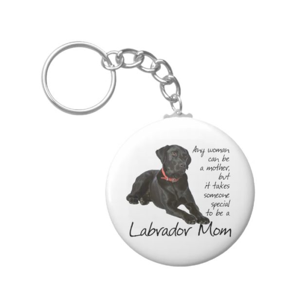 Black Lab Mom Keychain