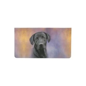 Black Labrador Retriever Checkbook Cover