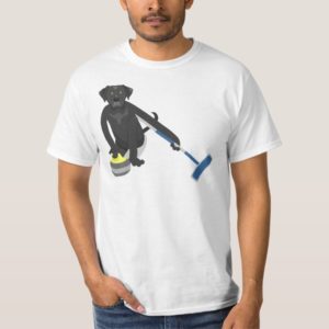 Black Labrador Retriever Curling T-Shirt