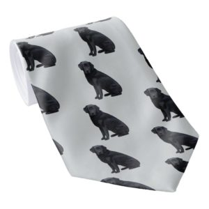 Black Labrador Retriever Portrait Tie