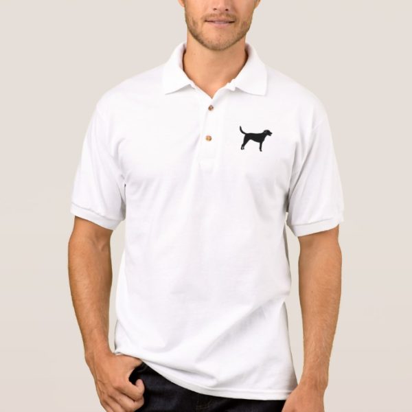 Black Labrador Retriever Silhouette Polo Shirt