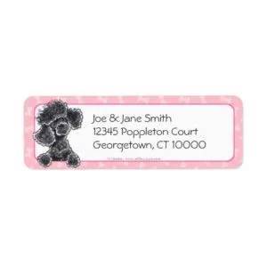 Black Poodle Little Bones Pink Label