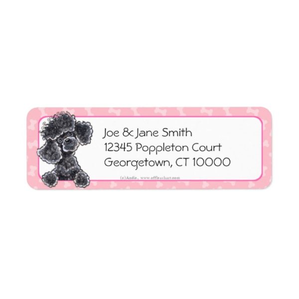 Black Poodle Little Bones Pink Label