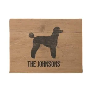 Black Standard Poodle Silhouette Doormat