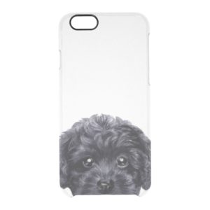 Black toy poodle  iPhone case