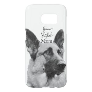 Black & White German Shepherd Mom Samsung Galaxy S7 Case