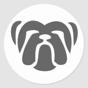 Bulldog Classic Round Sticker
