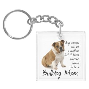 Bulldog Mom Keychain