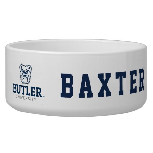 Bulldog with Butler University Wordmark Bowl