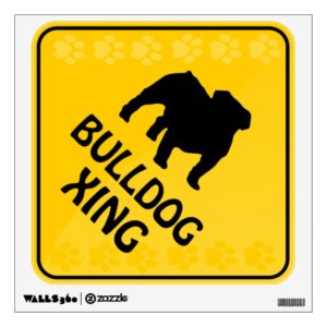 Bulldog Xing Wall Decal