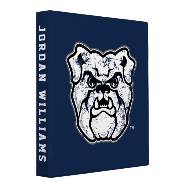 Butler University Bulldog Distressed 3 Ring Binder