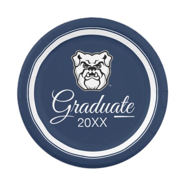 Butler University Bulldog Logo | Graduation Paper Plate