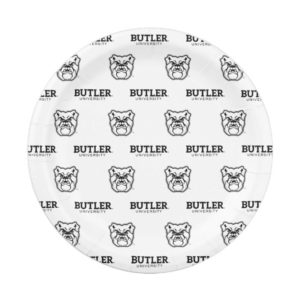 Butler University Bulldog Logo Paper Plate