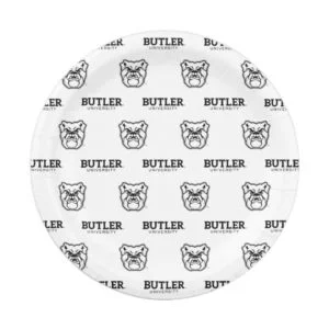 Butler University Bulldog Logo Paper Plate
