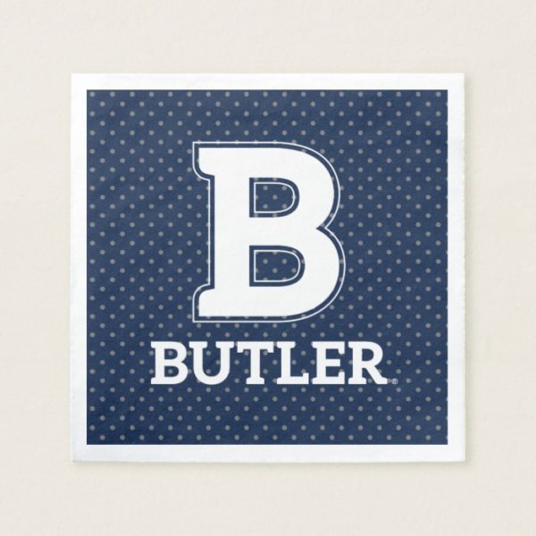 Butler University Polka Dot Pattern Napkin