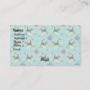 Cartoon Beagle Business Card