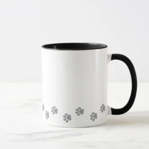 Cartoon Poodle (black parti puppy cut) Mug