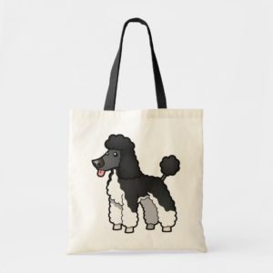 Cartoon Poodle (tuxedo puppy cut) Tote Bag