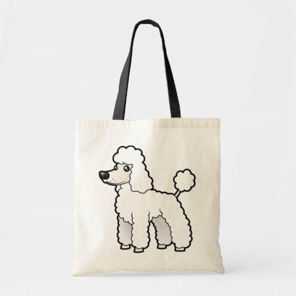 Cartoon Standard/Miniature/Toy Poodle (puppy cut) Tote Bag