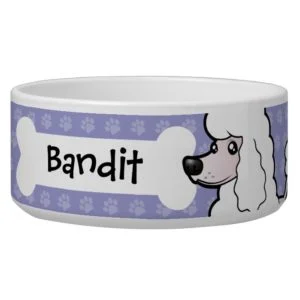 Cartoon Standard/Miniature/Toy Poodle (show cut) Bowl