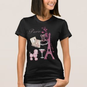Chic Girly Pink Paris Vintage Romance T-Shirt